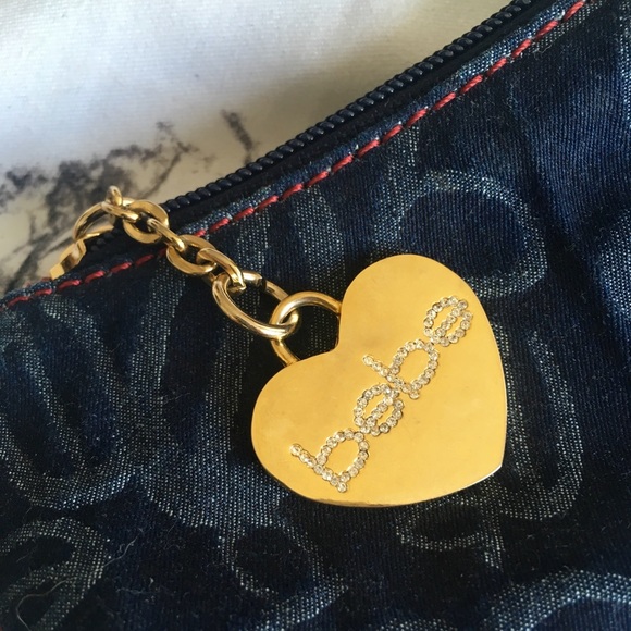 NWOT Denim bebe Coin Purse with Logo Zipper Pull - Picture 4 of 4